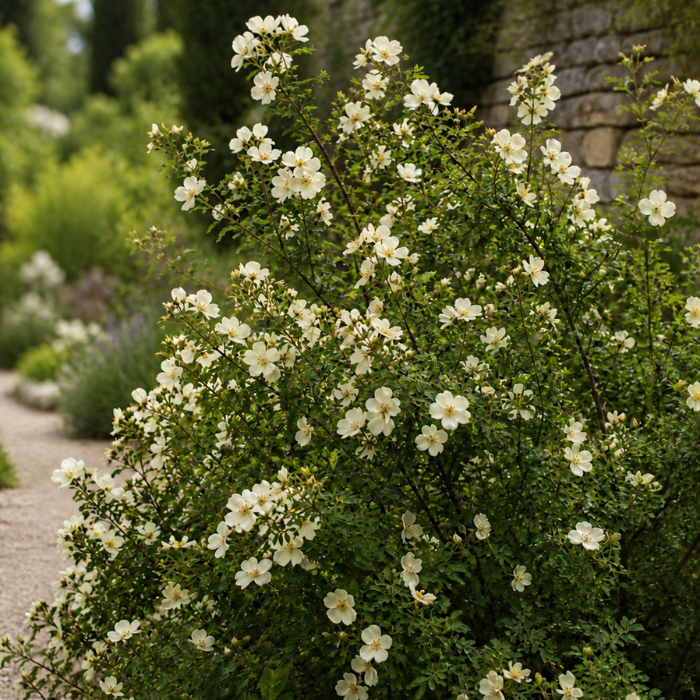 ROSA pimpinellifolia fleurs - Pépinière La Forêt